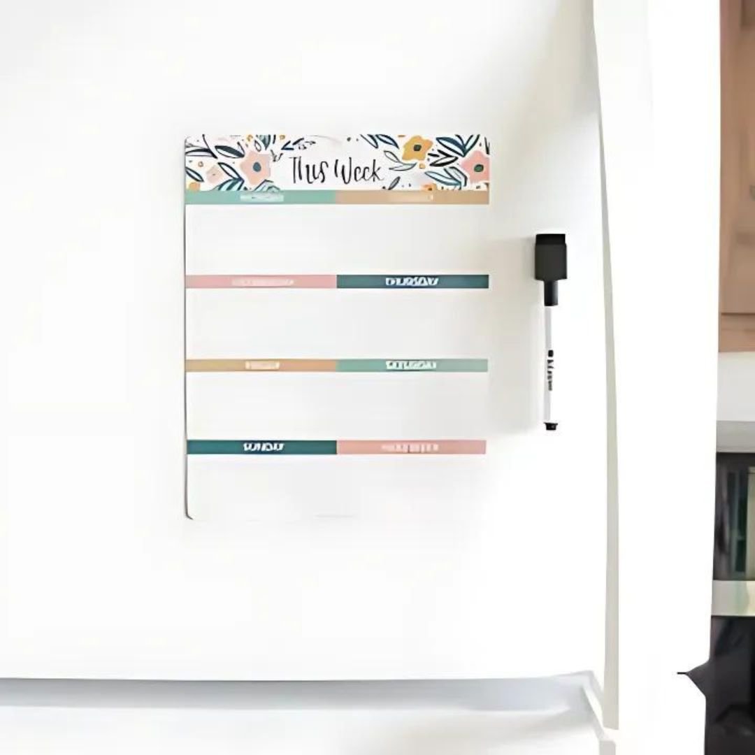 3 Piece Magnetic Dry Erase Planner Set, Garden Blooms - Wordkind Stationery Boutique