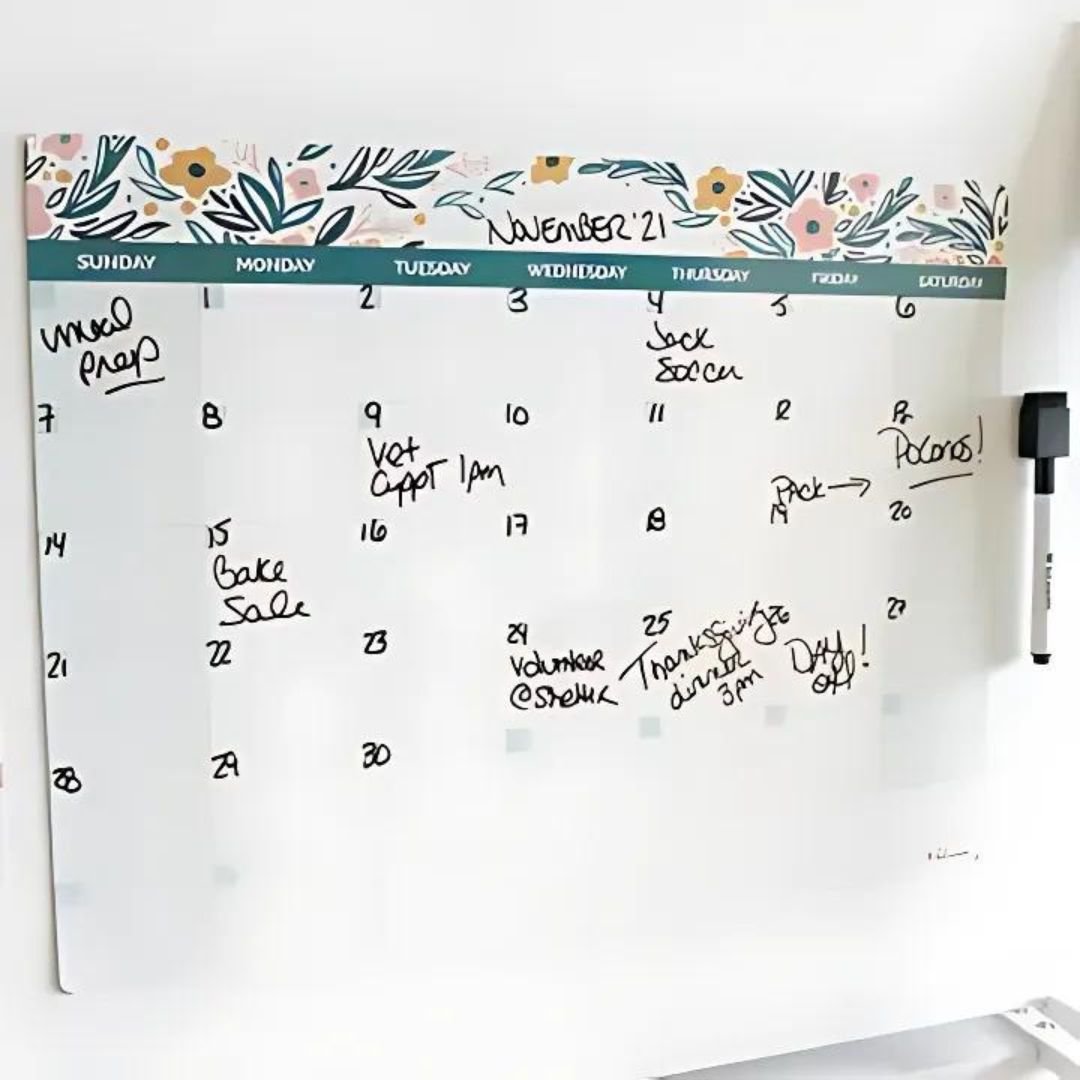 3 Piece Magnetic Dry Erase Planner Set, Garden Blooms - Wordkind Stationery Boutique