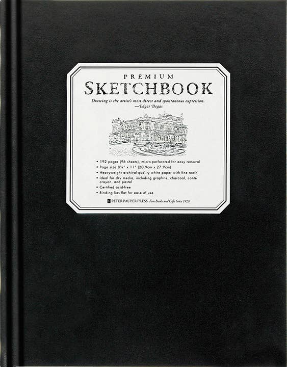8 1/2 x 11 Premium Sketchbook - Wordkind Stationery Boutique