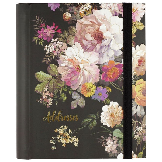 Midnight Floral Large Address Book - Wordkind