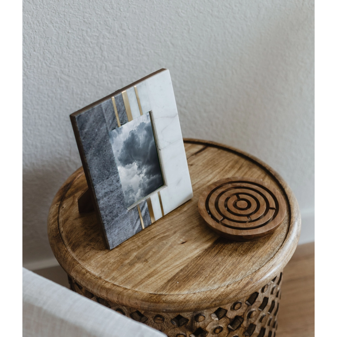 Hand Carved Marble Sammita Picture Frame | Elegant Fair Trade Gift