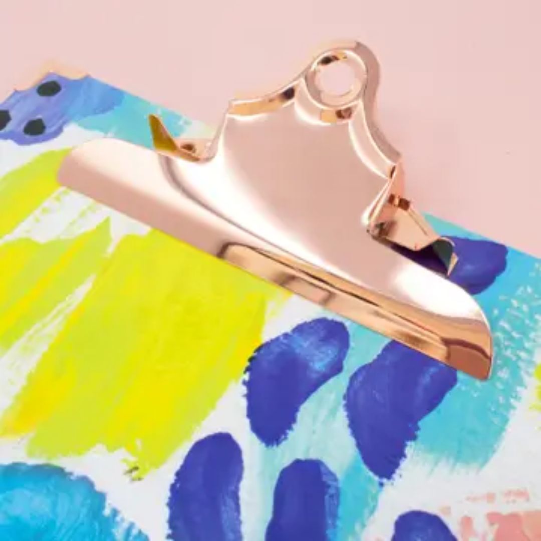 Clipboard with Colourful Abstract Design