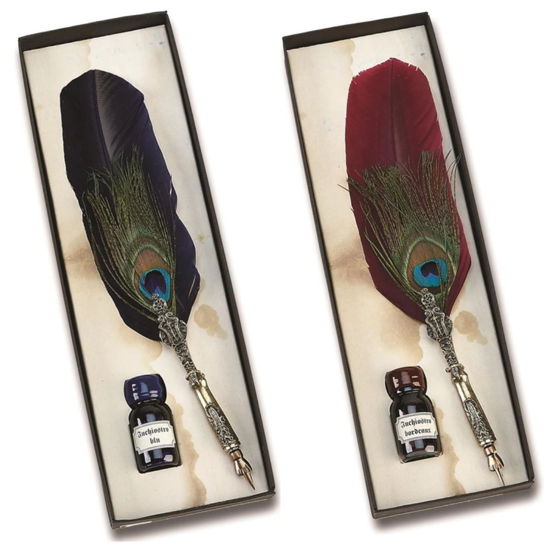 Italian Quill and Ink Set- Burgundy - Wordkind