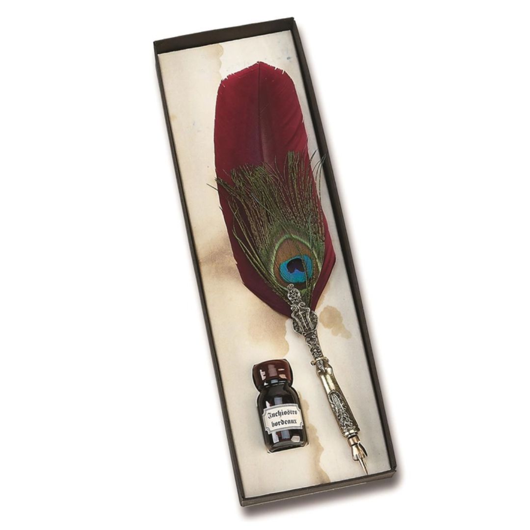 Italian Quill and Ink Set- Burgundy - Wordkind