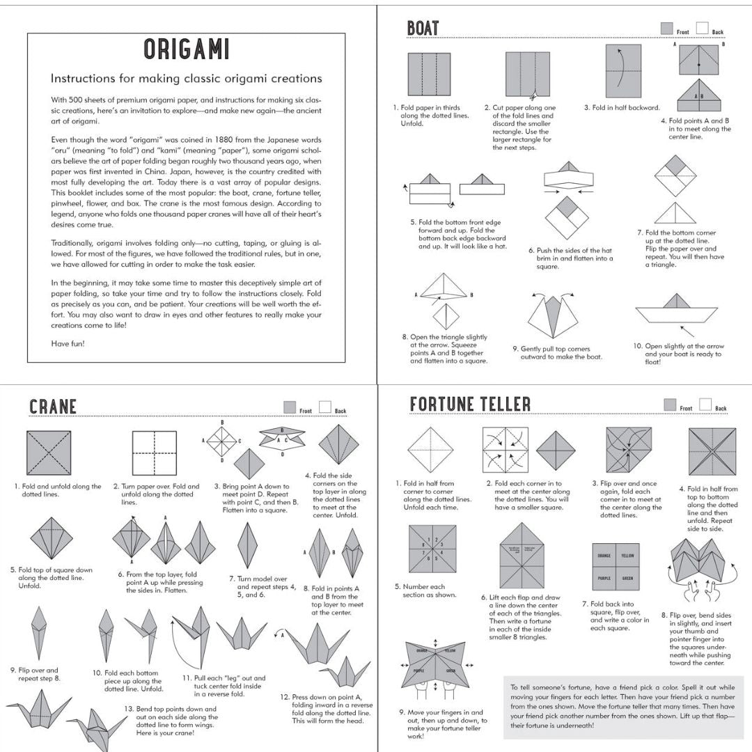 Origami Paper Washi Patterns (500 Sheets) - Wordkind