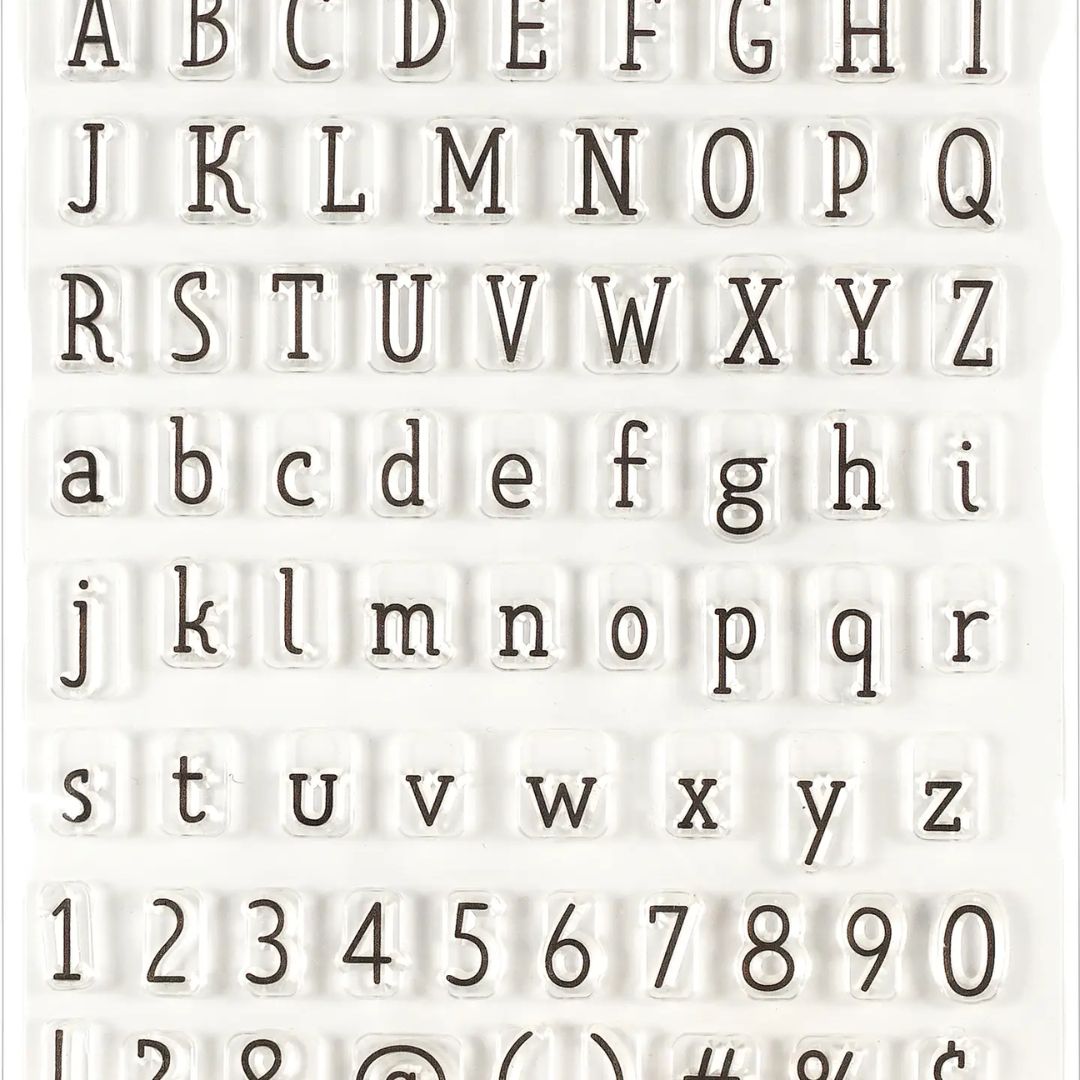 Letters Numbers and Symbols Clear Stamp Set - Wordkind