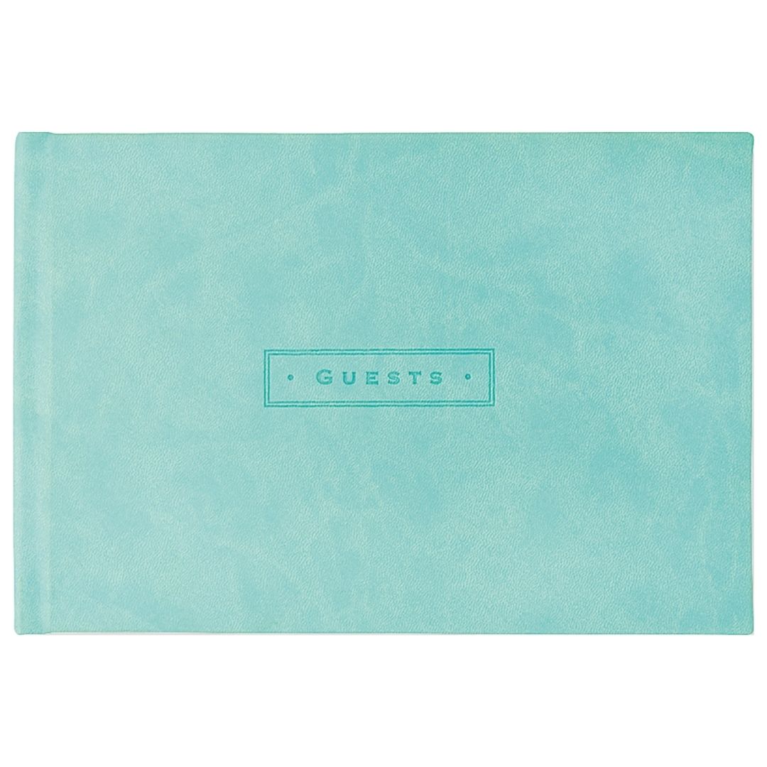 Sea Foam Guest Book | Elegant Vegan Leather Cover