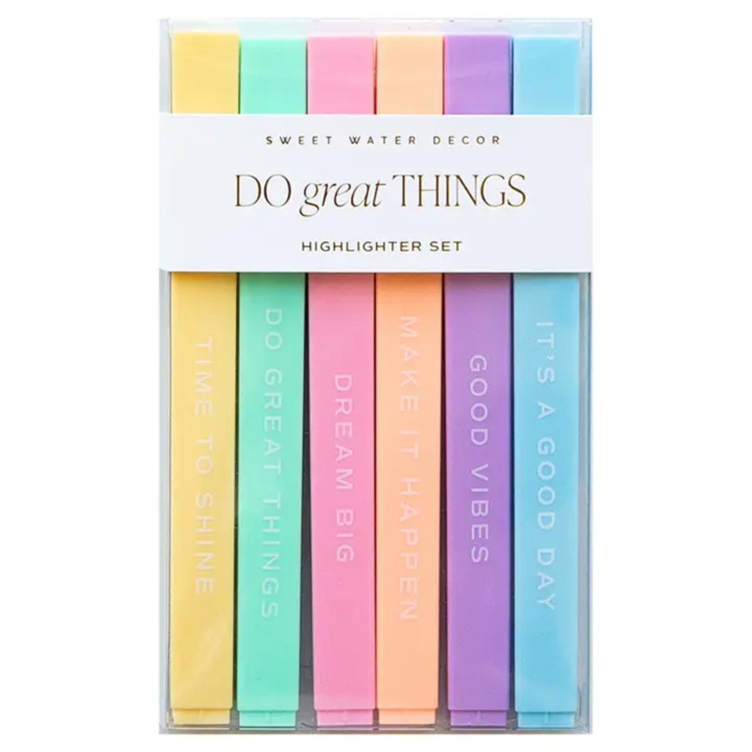 Do Great Things Highlighter Set - Stationery Set - Wordkind