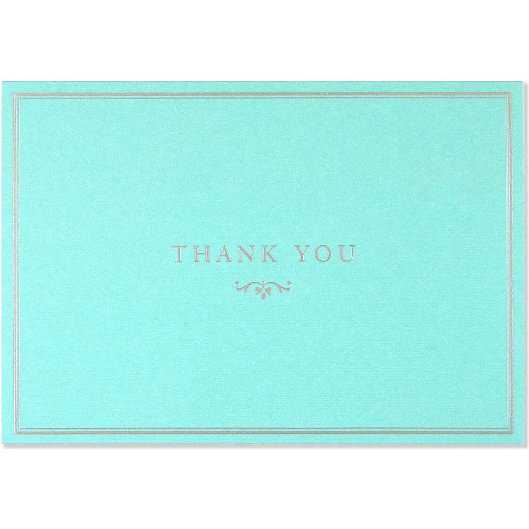 Tiffany-Blue Thank You Note Card Set | Elegant Stationery