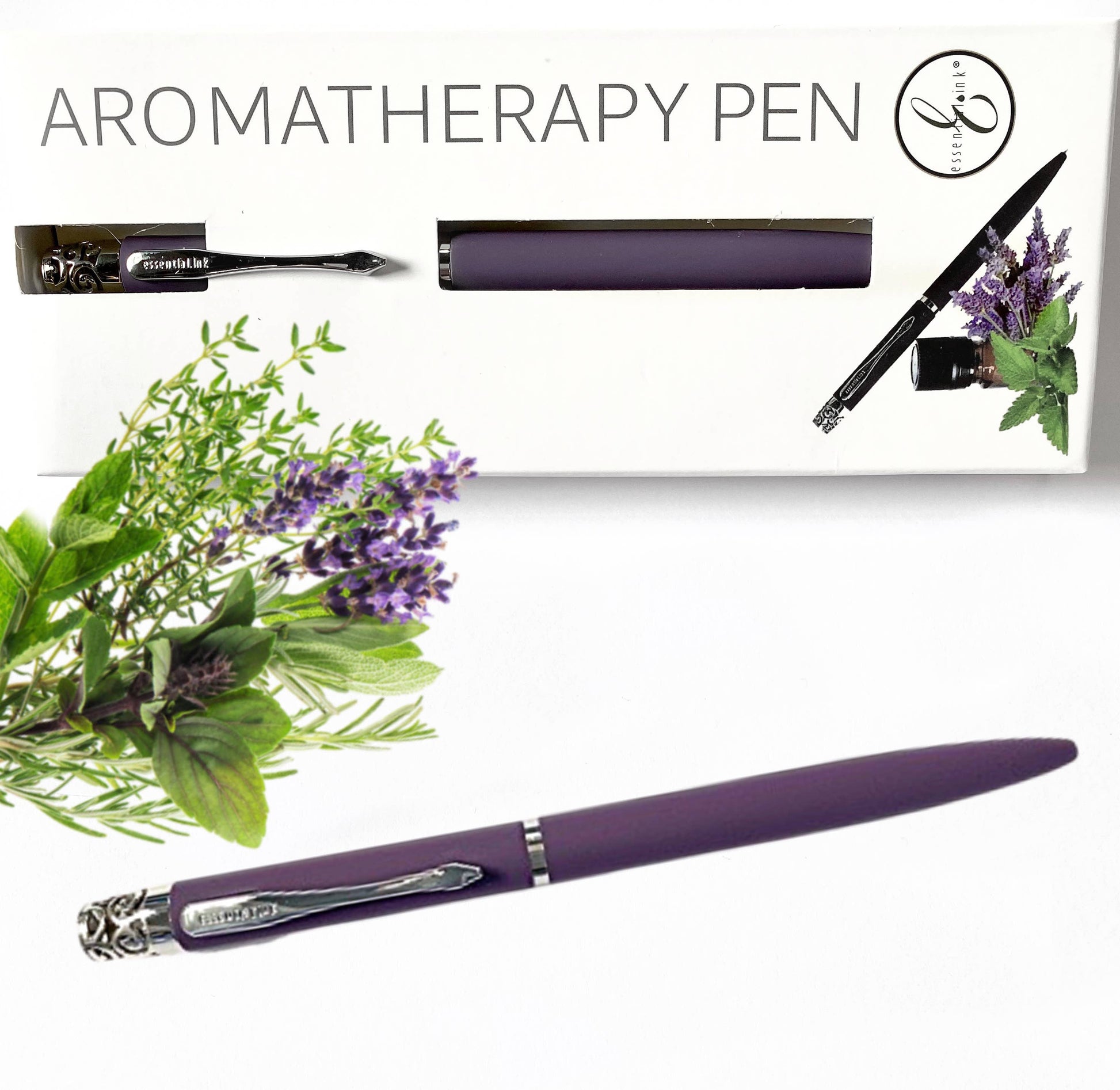 Aromatherapy Ball Point Pen Diffuser / Inhaler Purple: Bordeaux Wine - Wordkind Stationery Boutique