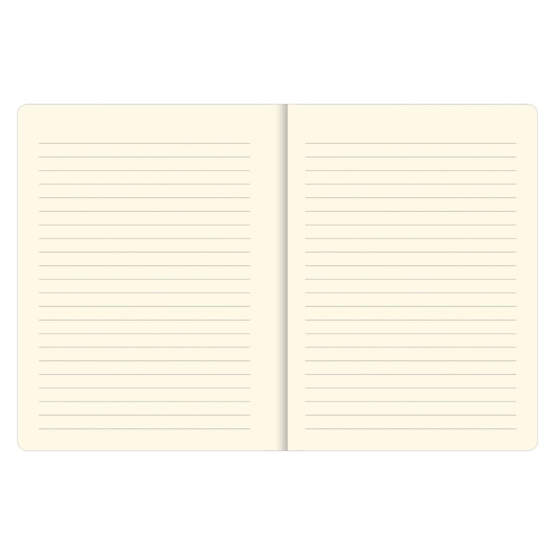 Autumn Moon wth Flowers Journal | Premium Lined Writing Notebook - Wordkind Stationery Boutique