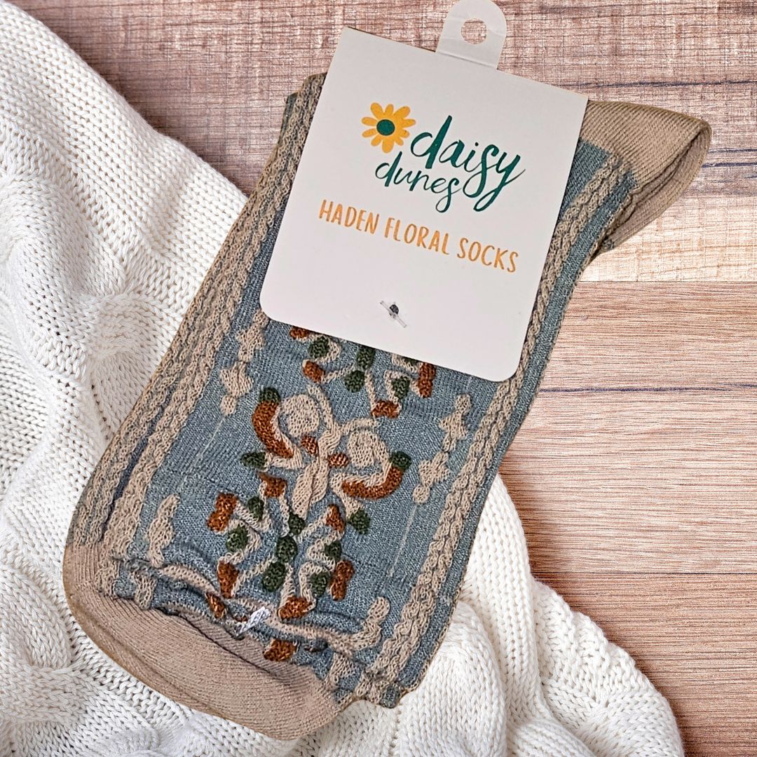 Bohemian Lace Floral Socks | Feminine Touch for Any Outfit - Wordkind Stationery Boutique
