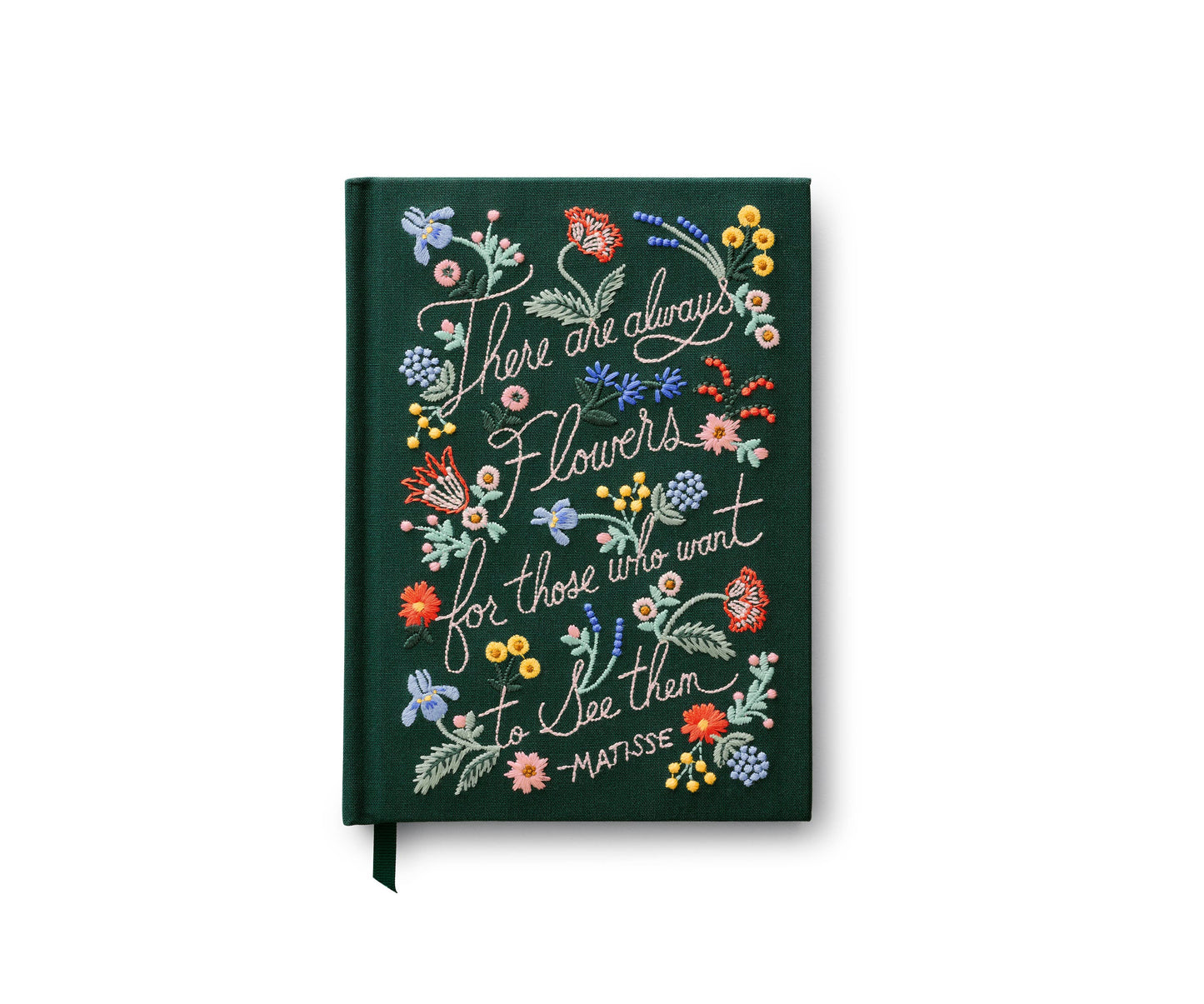 Embroidered Journal – Elegant Keepsake with Matisse Quote - Wordkind Stationery Boutique
