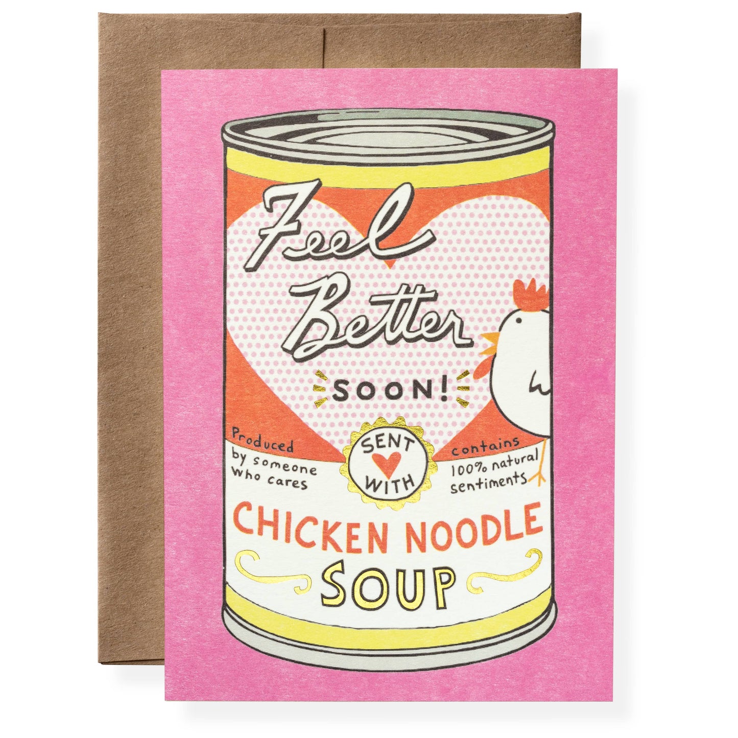 “Feel Better Soon” Chicken Soup Card – Karen Adams Designs - Wordkind Stationery Boutique
