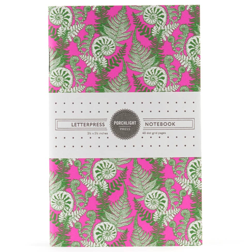Forest Foraging Series: Fiddlehead Fern Pocket Notebook: Plain Pages - Wordkind Stationery Boutique