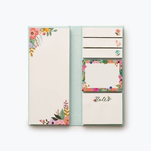 Garden Party Sticky Note Folio – Elegant & Functional Stationery - Wordkind Stationery Boutique