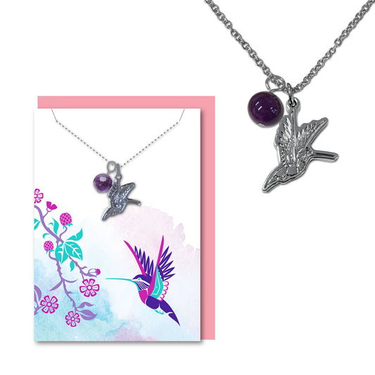Hummingbird Keepsake Charm Necklace Card – Native Northwest - Wordkind Stationery Boutique