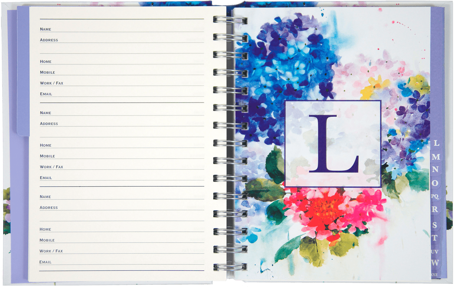 Hydrangeas Large Address Book - Wordkind Stationery Boutique
