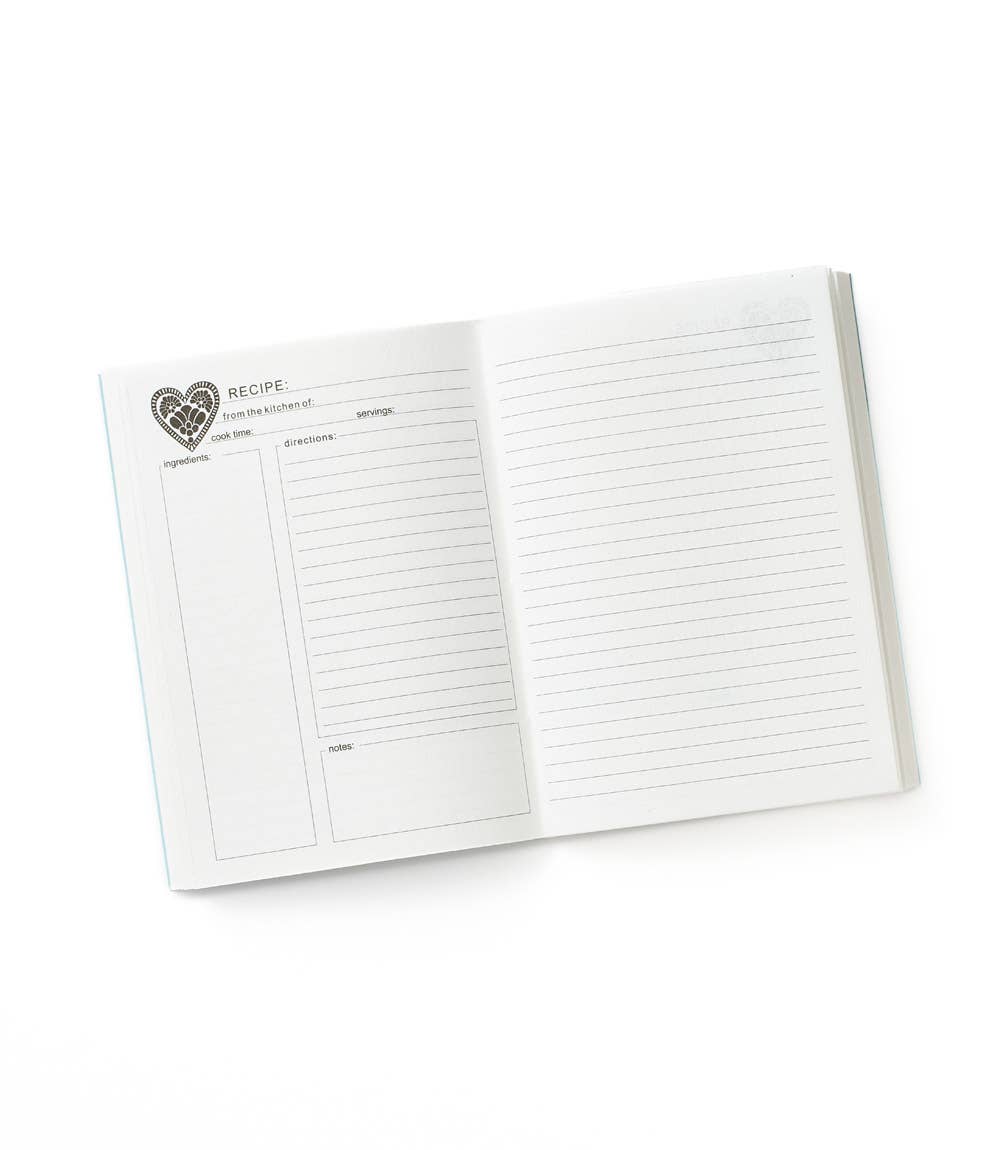 Khaana Recipe Journal Light Blue 5x7 - Recycled Paper - Wordkind Stationery Boutique