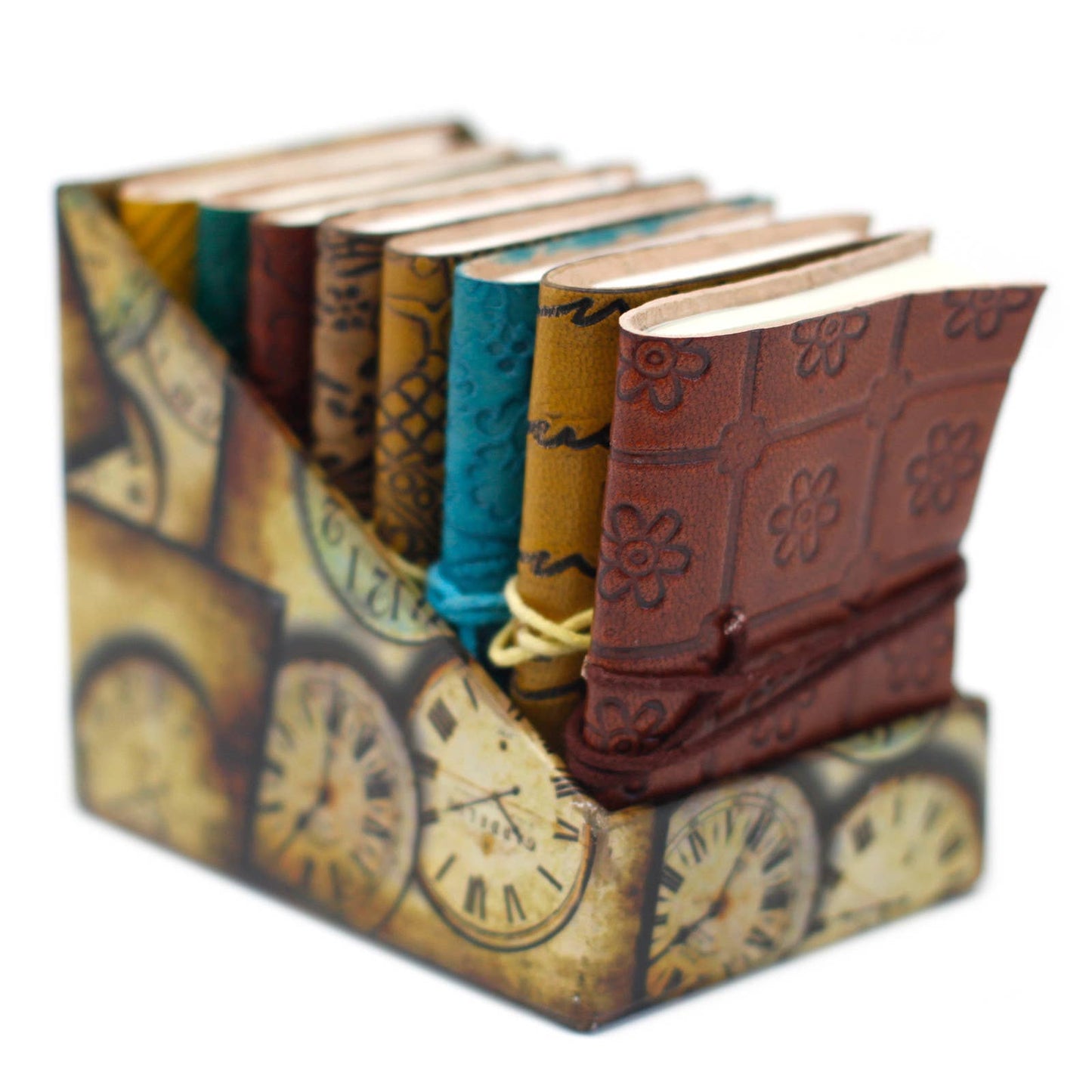 Mini Assorted Leather Notebooks (11.4x7.6cm) - Wordkind Stationery Boutique
