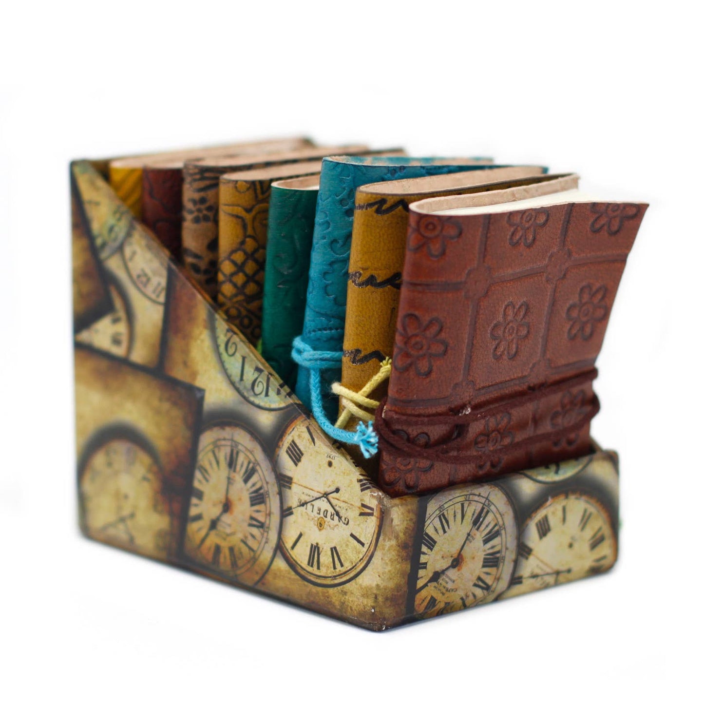 Mini Assorted Leather Notebooks (11.4x7.6cm) - Wordkind Stationery Boutique