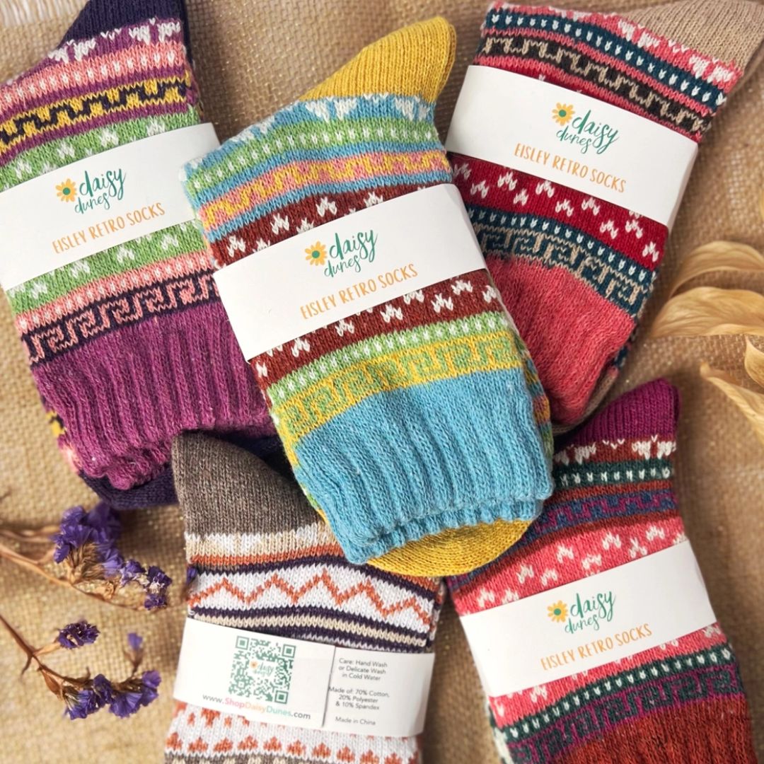 Nordic Retro Cabin Socks | Warmest Socks of the Season - Wordkind Stationery Boutique