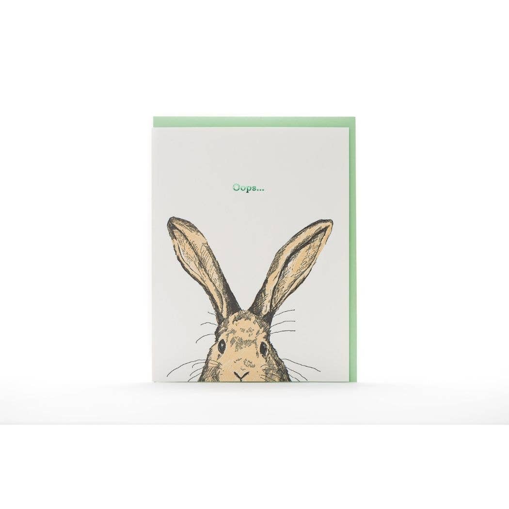 Oops Rabbit Card - Wordkind Stationery Boutique
