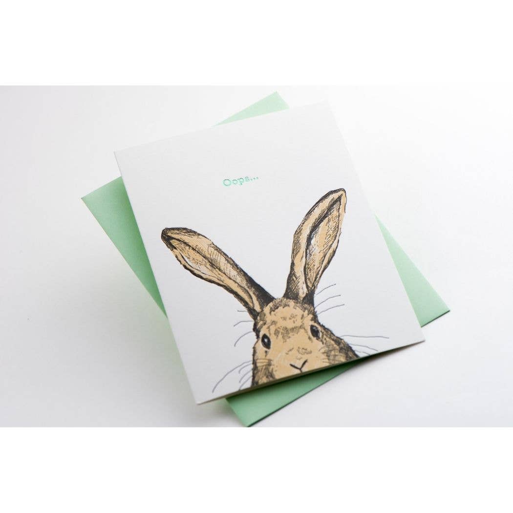 Oops Rabbit Card - Wordkind Stationery Boutique