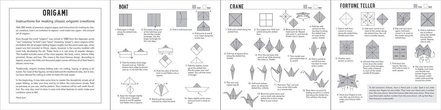 Origami Paper Washi Patterns (500 Sheets) - Wordkind Stationery Boutique