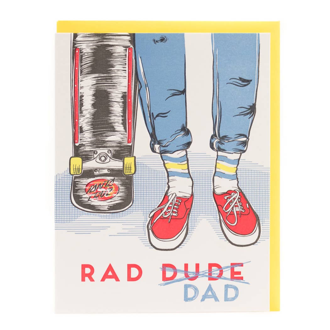 Rad Dad Skater Card - Wordkind Stationery Boutique