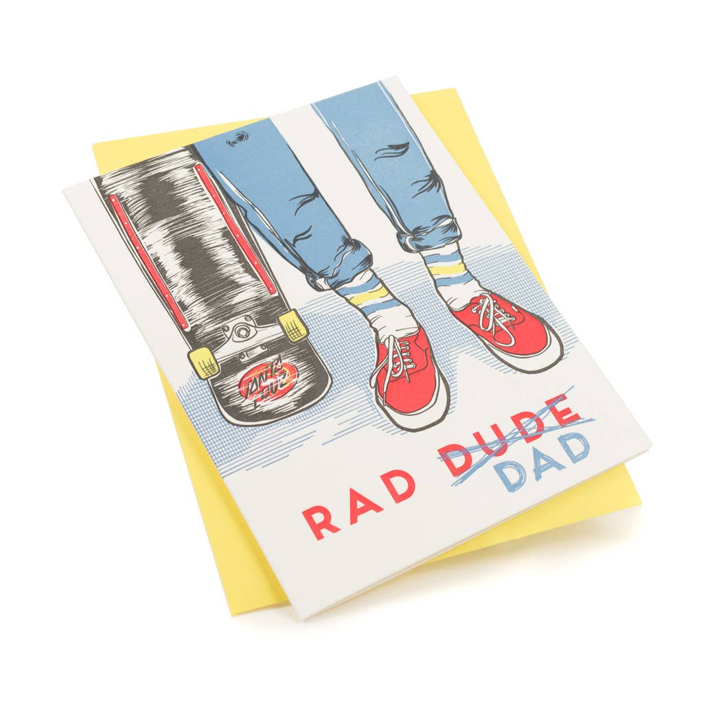 Rad Dad Skater Card - Wordkind Stationery Boutique