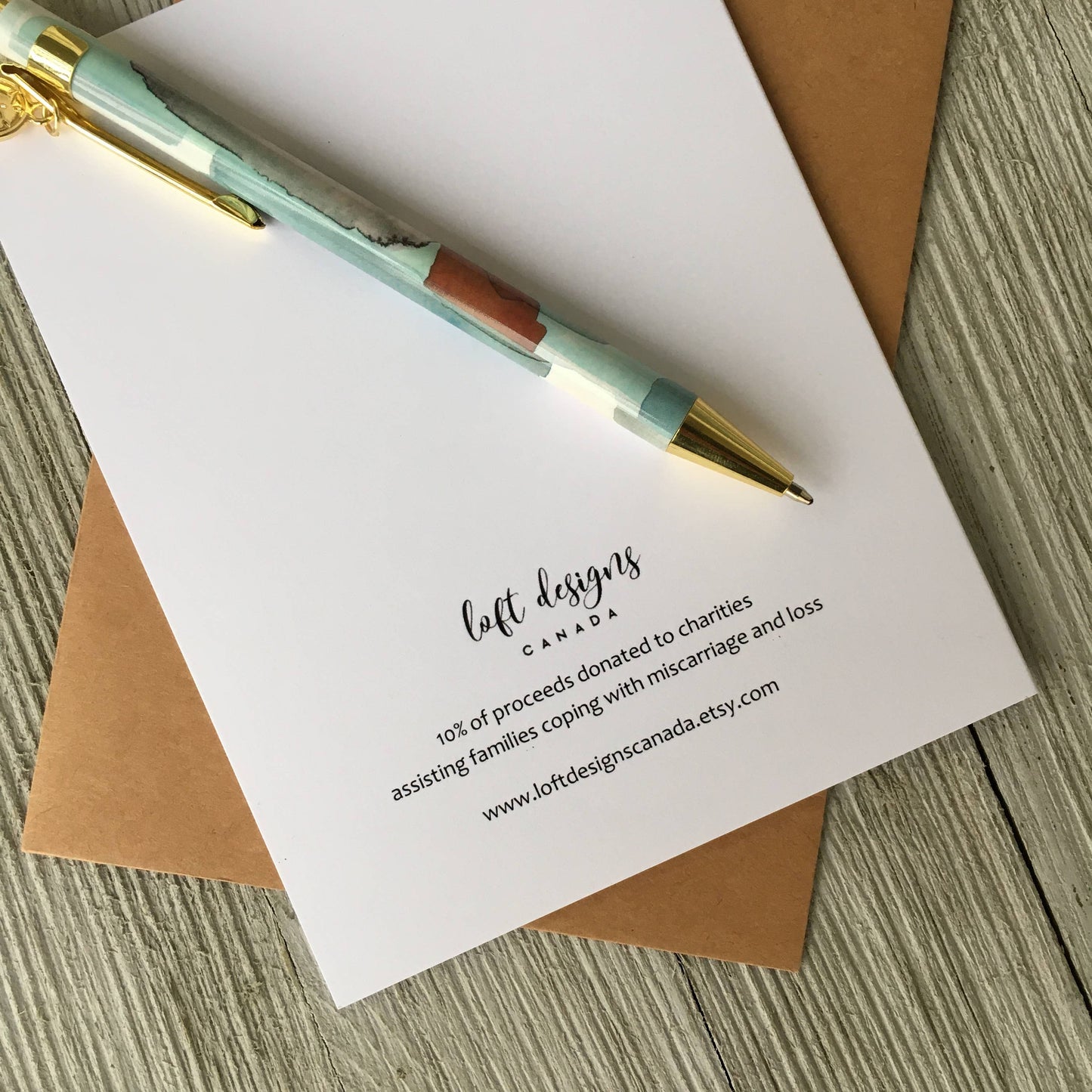 Remembering With You" Sympathy Card | Support Miscarriage & Infant Loss Charities | Made in Canada - Wordkind Stationery Boutique