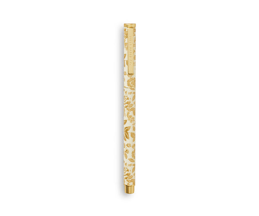 Rifle Paper Co English Rose Pen – Elegant Rollerball Pen with Golden Roses - Wordkind Stationery Boutique