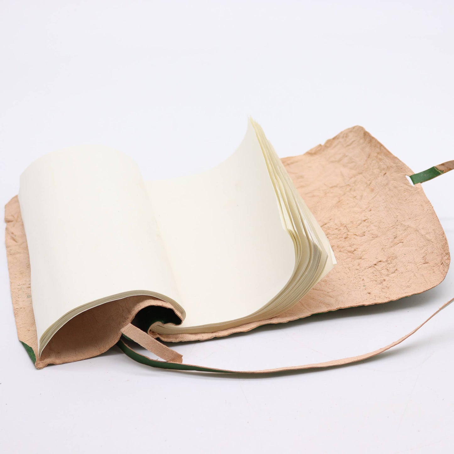 Rolled Leather Travel - Green (21x15cm) - Wordkind Stationery Boutique