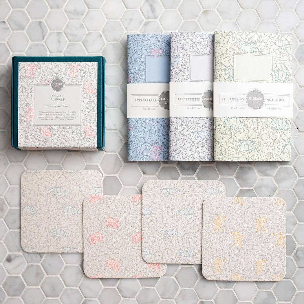Set of 3 Origami Pocket Notebooks - Wordkind Stationery Boutique