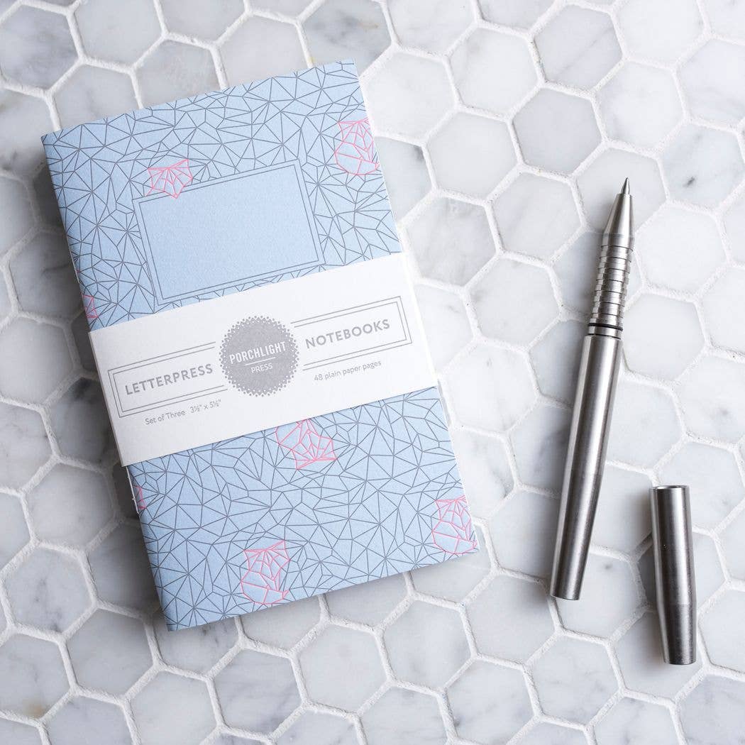 Set of 3 Origami Pocket Notebooks - Wordkind Stationery Boutique