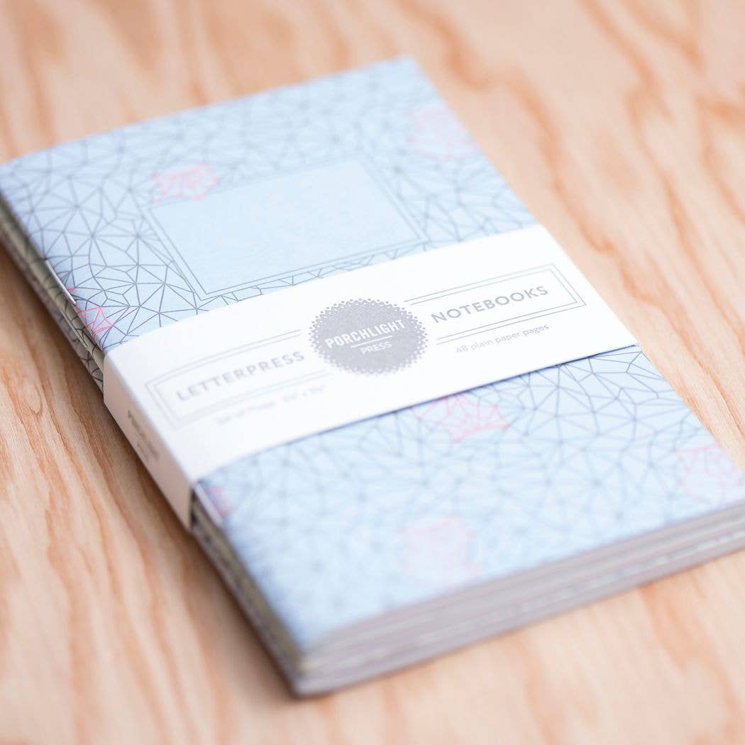 Set of 3 Origami Pocket Notebooks - Wordkind Stationery Boutique