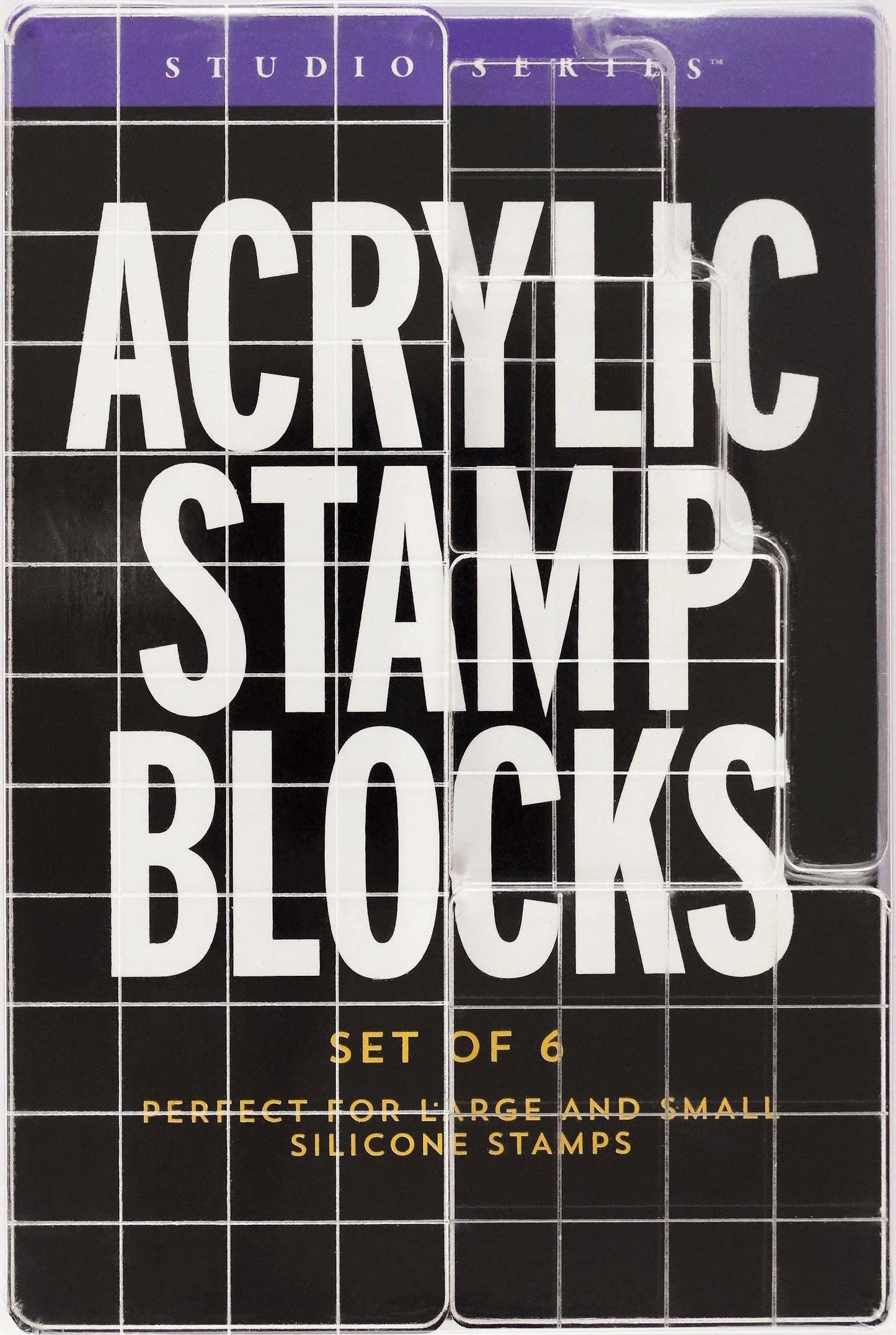 Studio Series Acrylic Block Stamp Set (6 clear blocks) - Wordkind Stationery Boutique