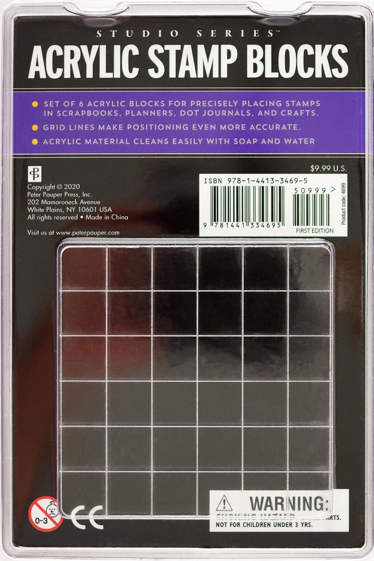 Studio Series Acrylic Block Stamp Set (6 clear blocks) - Wordkind Stationery Boutique