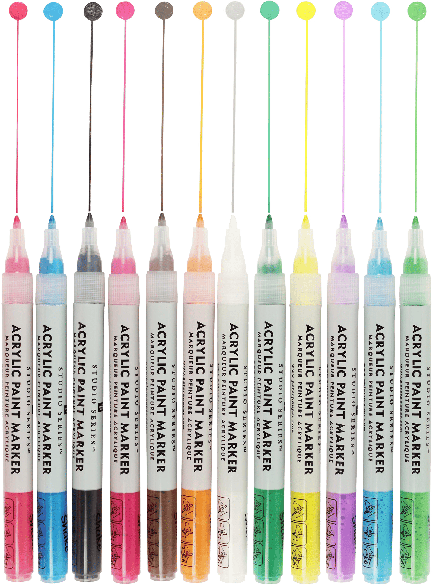 Studio Series Acrylic Paint Marker Set (12 - piece set) - Wordkind Stationery Boutique
