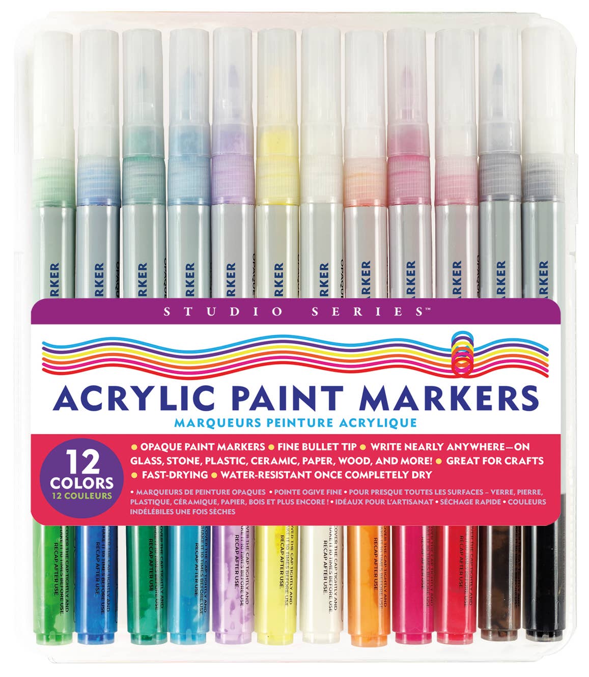 Studio Series Acrylic Paint Marker Set (12 - piece set) - Wordkind Stationery Boutique