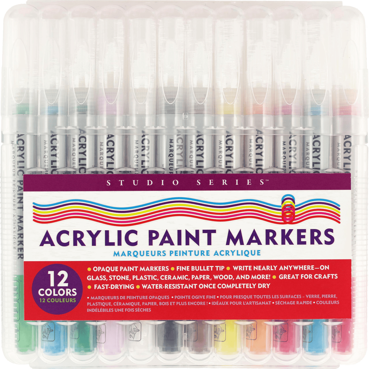 Studio Series Acrylic Paint Marker Set (12 - piece set) - Wordkind Stationery Boutique