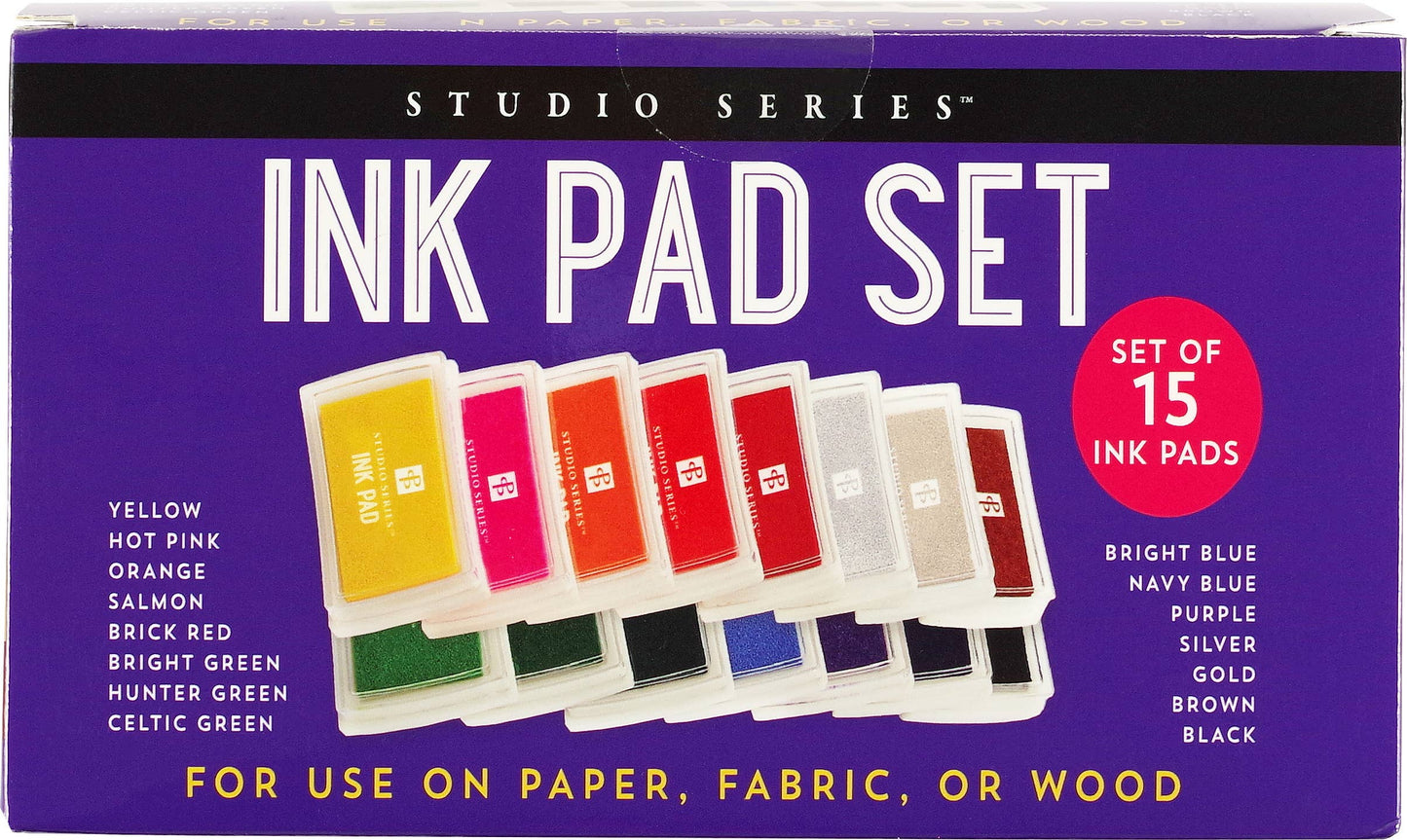 Studio Series Ink Pad Set (15 colors) - Wordkind Stationery Boutique
