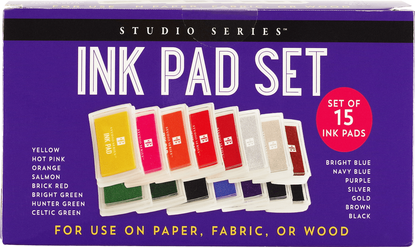 Studio Series Ink Pad Set (15 colors) - Wordkind Stationery Boutique