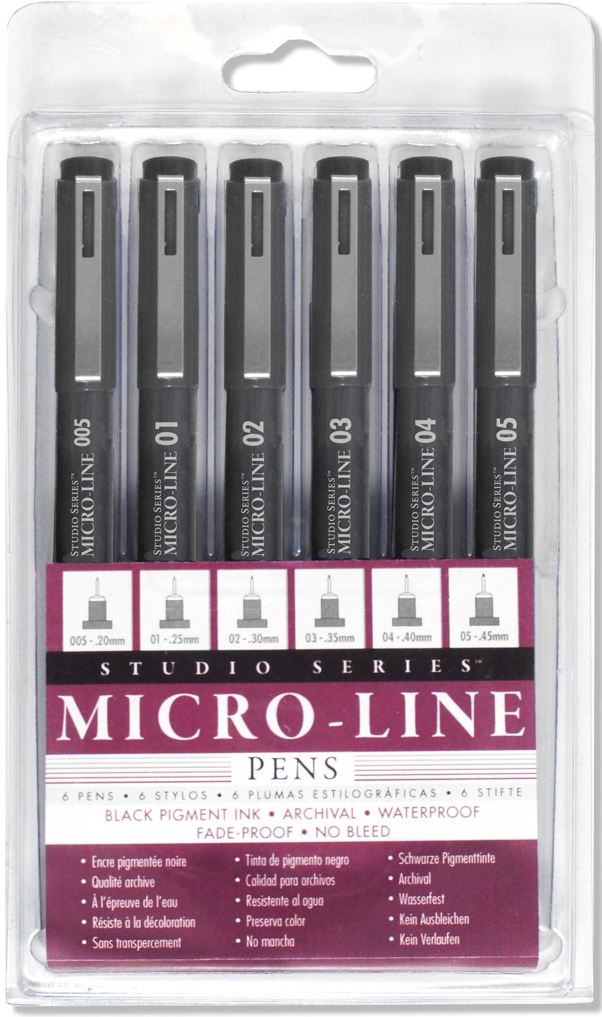 Studio Series Micro - Line Pen Set (Set of 6) - Wordkind Stationery Boutique