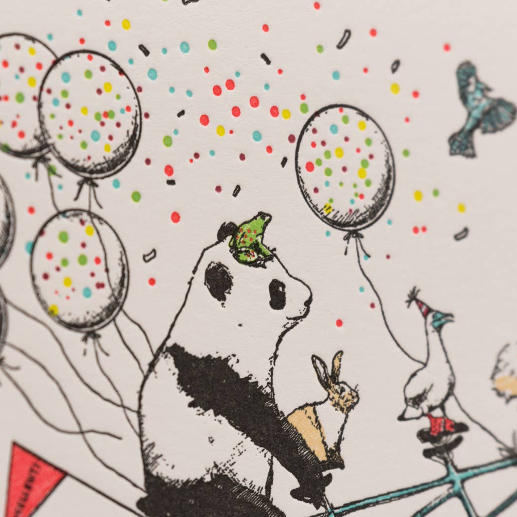 Tandem Bike Party Card: Single Card - Wordkind Stationery Boutique