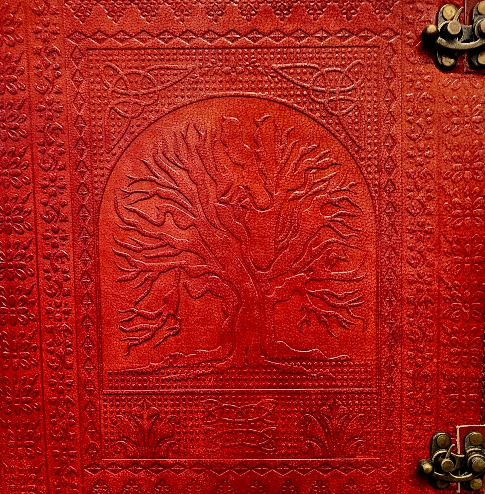 Tree of Life Sienna - Coloured Leather Journal - Wordkind Stationery Boutique