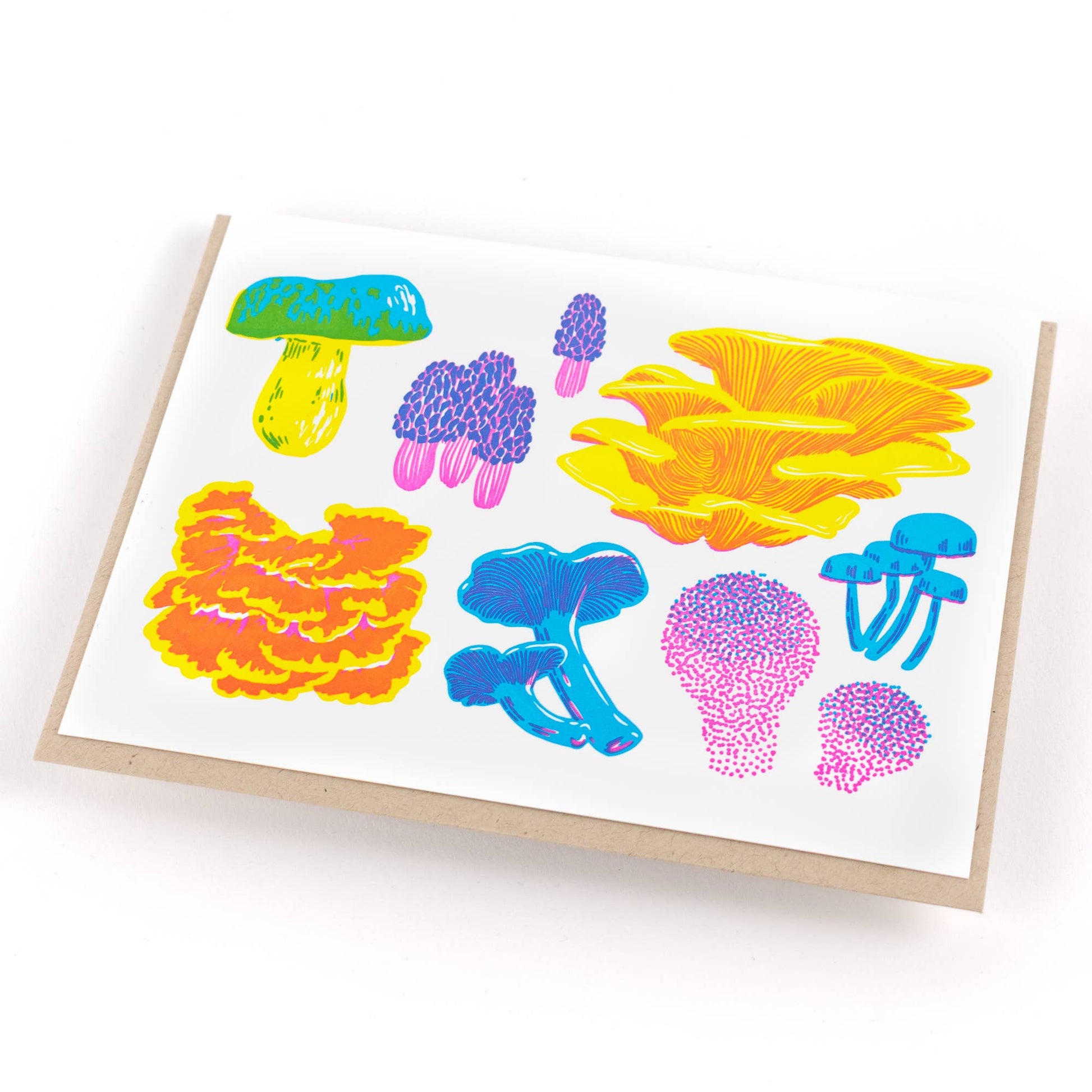 Vibrant Life Series - Fruiting Fungi Card: Single Card - Wordkind Stationery Boutique