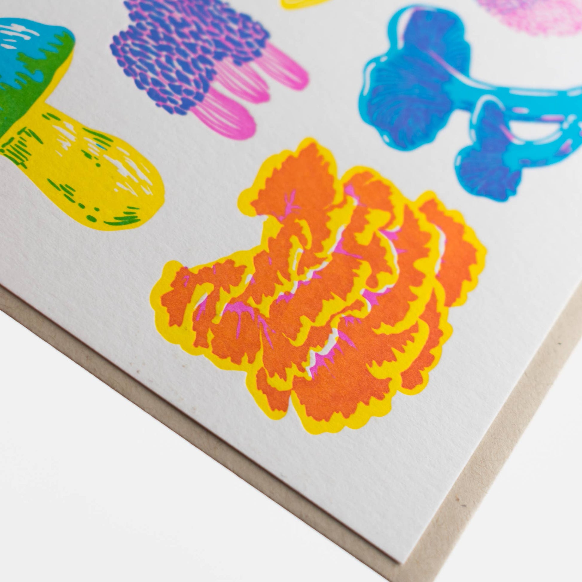 Vibrant Life Series - Fruiting Fungi Card: Single Card - Wordkind Stationery Boutique