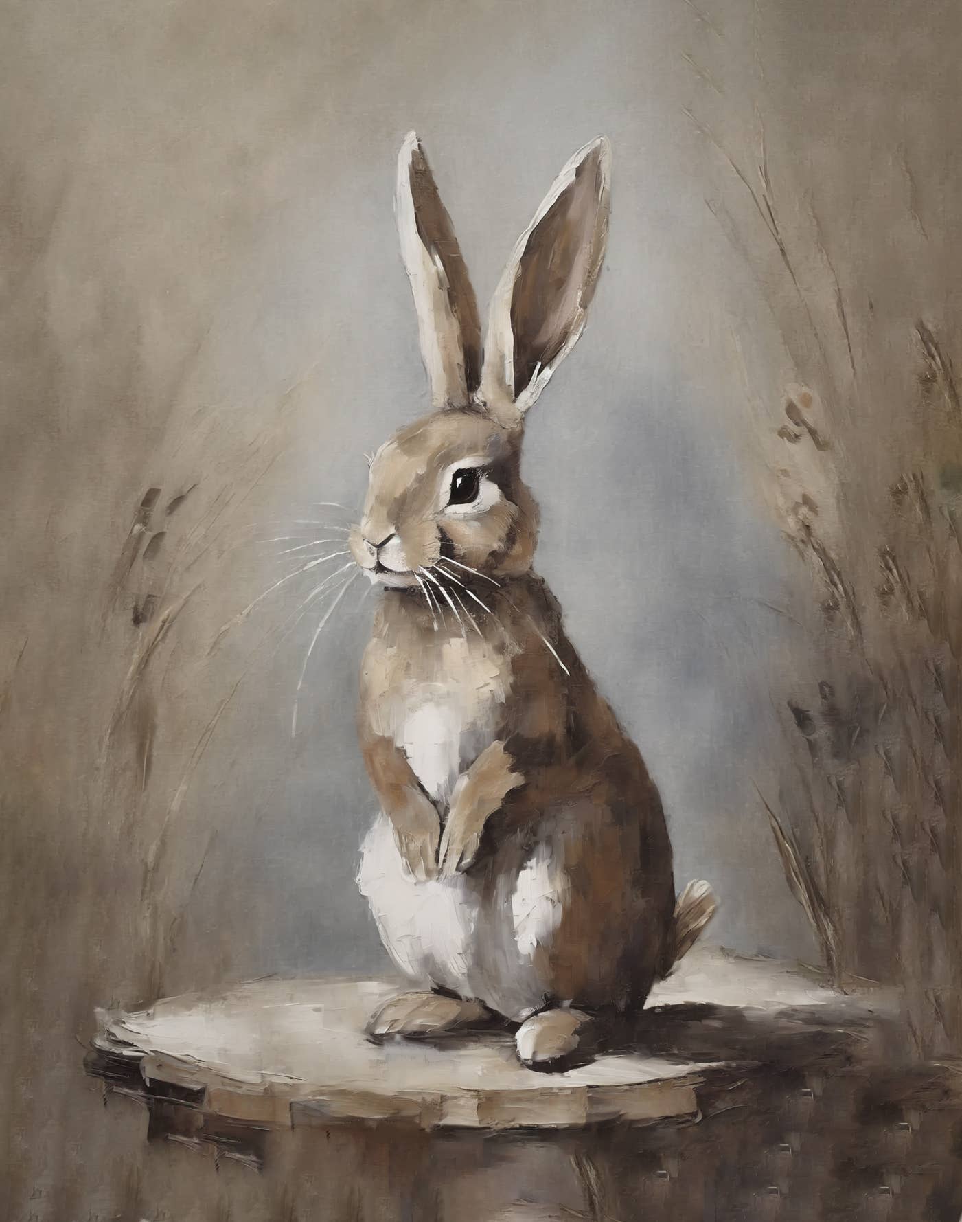 Vintage Rabbit Art Print | Whimsical Easter & Year - Round Decor | Made in Canada - Wordkind Stationery Boutique